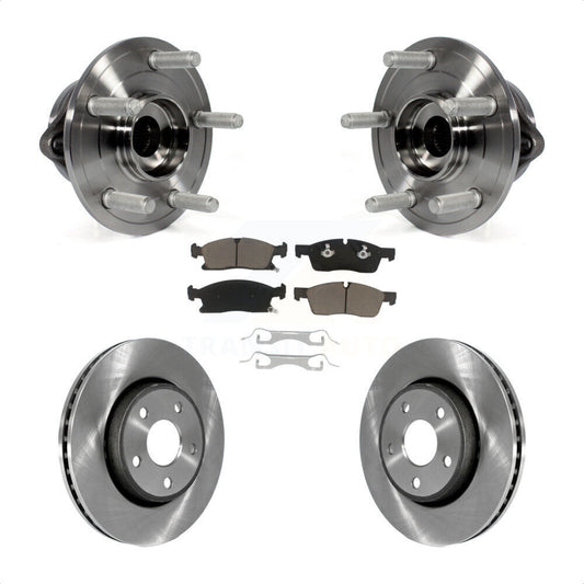 Hub Bearing Disc Brake Rotor Pad Front Kit For Jeep Grand Cherokee Dodge Durango