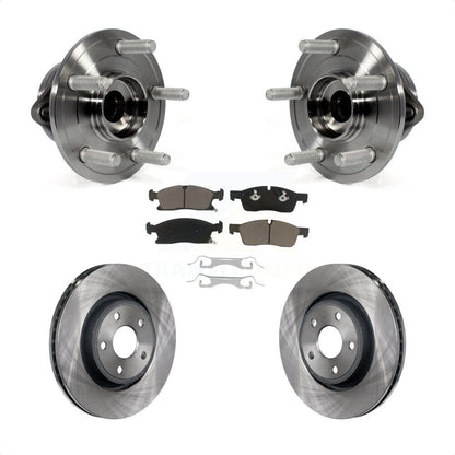 Hub Bearing Brake Rotor & Pad Front Kit For Jeep Grand Cherokee Dodge Durango WK