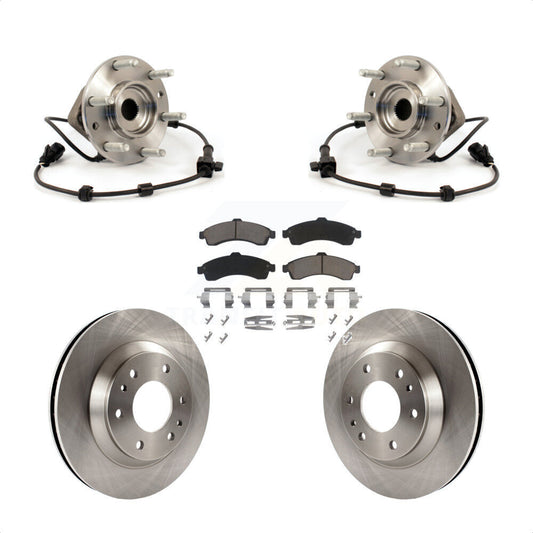 Hub Bearing Brake Rotor Pads Front Kit For GMC Envoy Chevrolet Trailblazer Buick