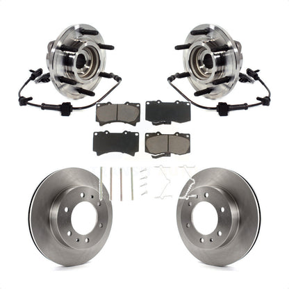 Hub Bearing Assembly Disc Brake Rotor Pads Front Kit For 2009-2010 Hummer H3T H3