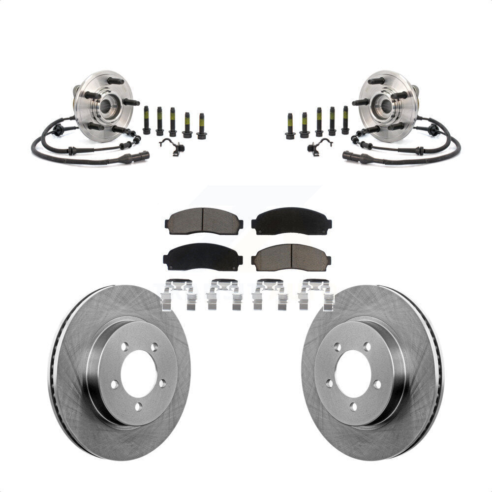 Hub Bearing Disc Brake Rotor Pad Front Kit For Ford Explorer Mercury Mountaineer