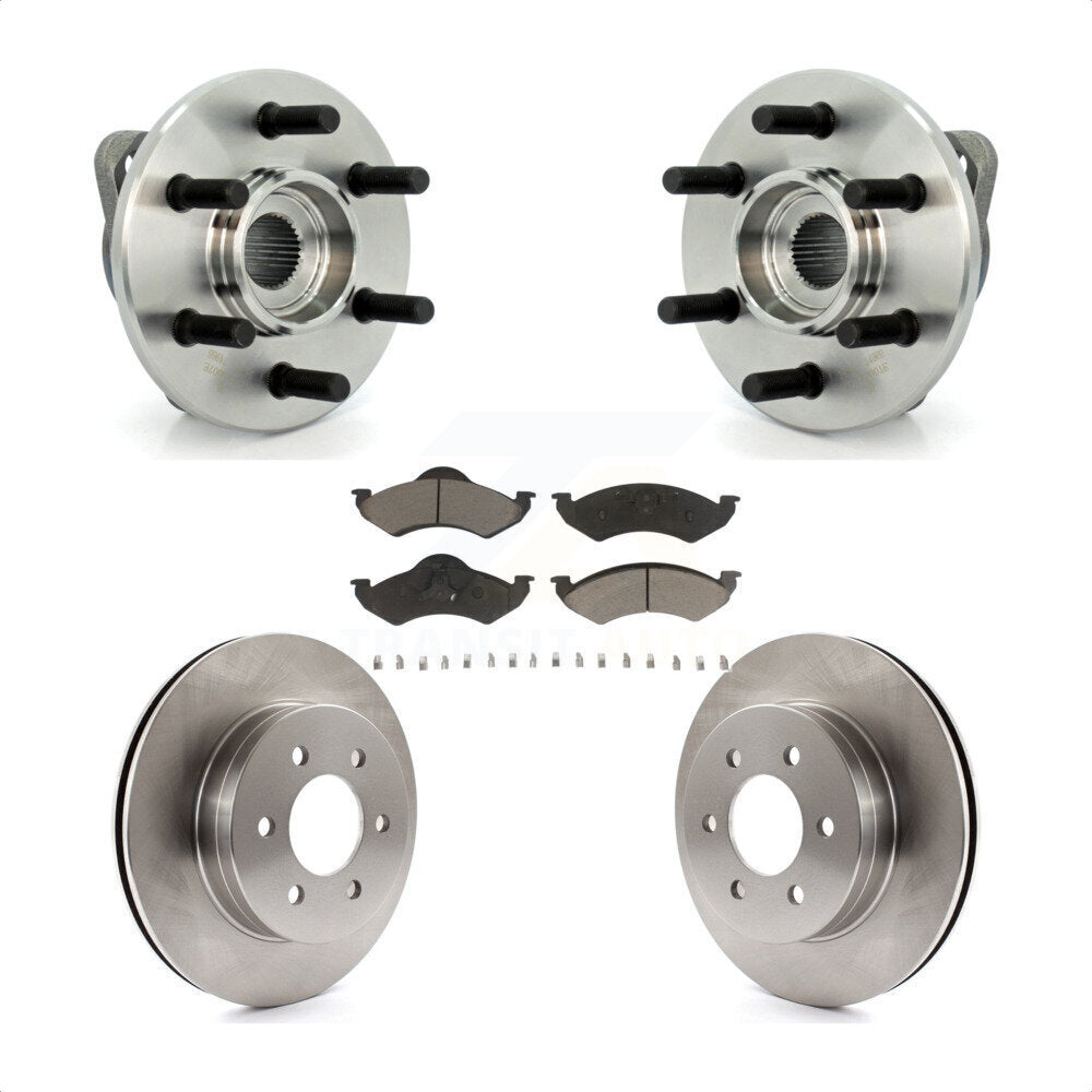 Hub Bearing Assembly Disc Brake Rotor And Pad Front Kit For Dodge Dakota Durango