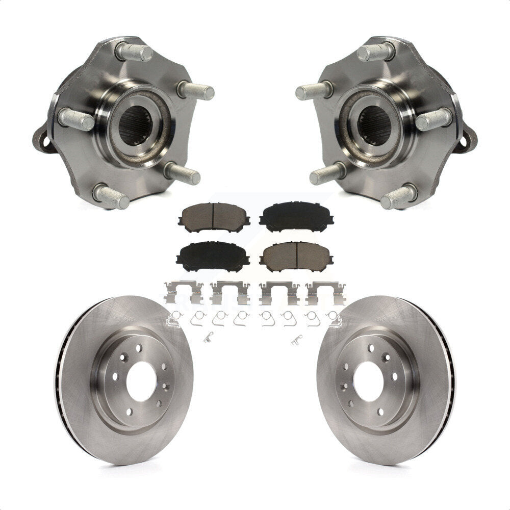 Hub Bearing Assembly Brake Rotor & Pads Front Kit For Nissan Rogue Sport Qashqai