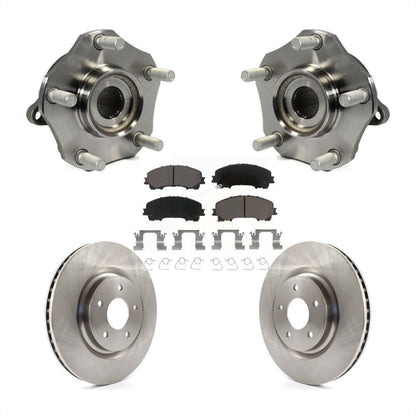 Hub Bearing Assembly Disc Brake Rotor And Ceramic Pad Front Kit For Nissan Rogue