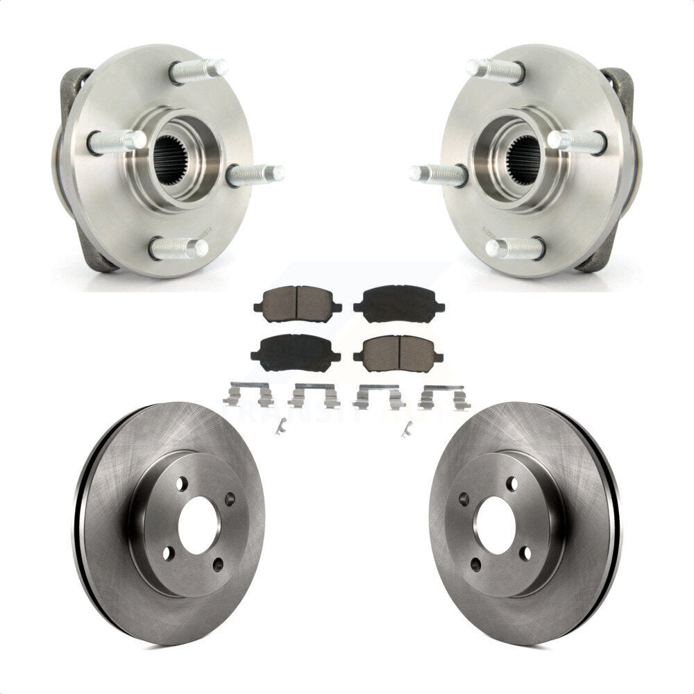 Hub Bearing Brake Rotor Pad Front Kit For Chevrolet Cobalt Pontiac G5 Saturn Ion