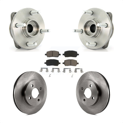 Hub Bearing Brake Rotor Pad Front Kit For Chevrolet Cobalt Pontiac G5 Saturn Ion
