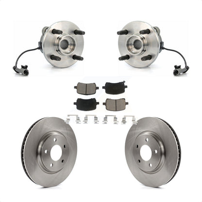 Hub Bearing Brake Rotor Pad Front Kit For 2004-2007 Saturn Ion With 4 Lug Wheels