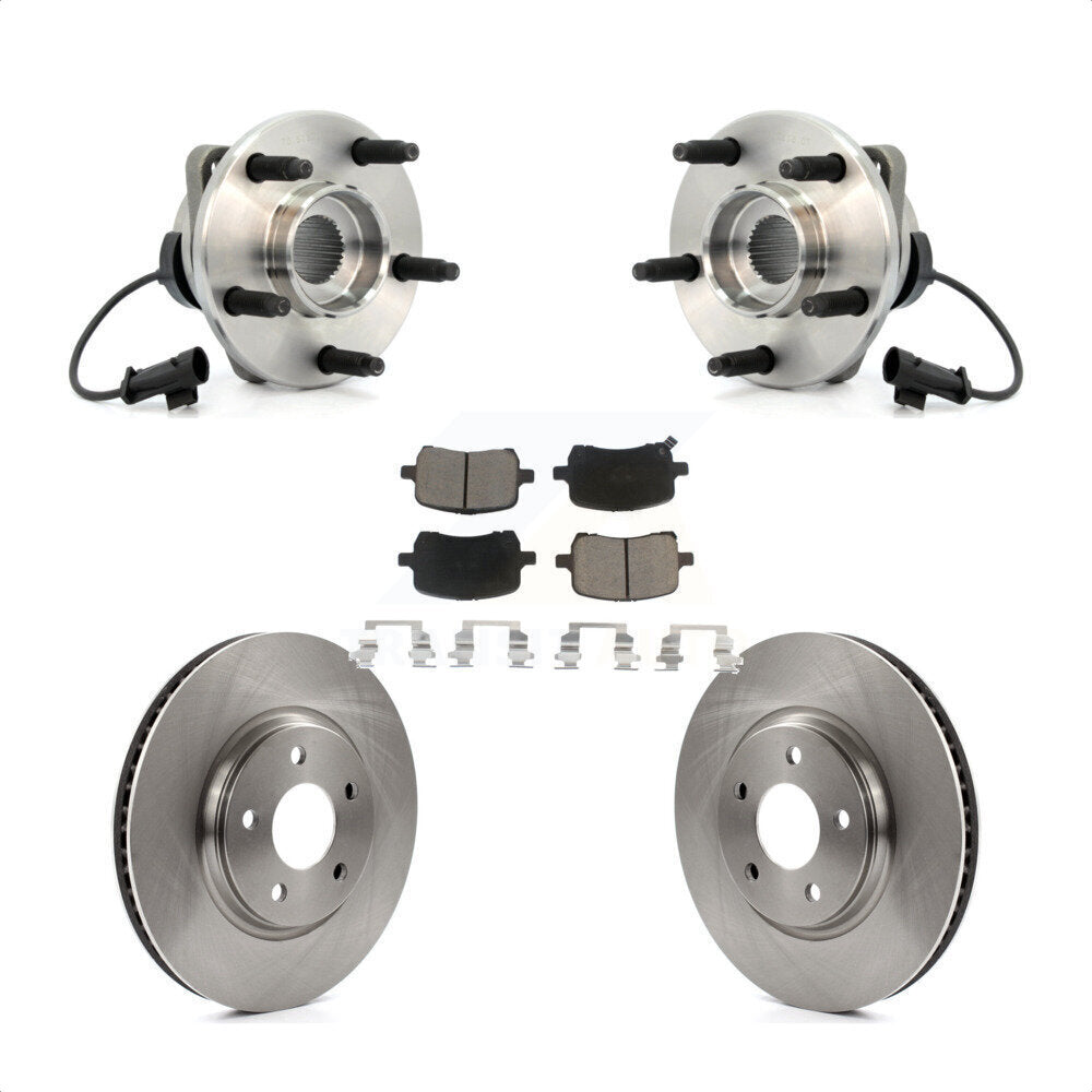 Hub Bearing Disc Brake Rotor & Pad Front Kit For Chevrolet Malibu HHR Pontiac G6
