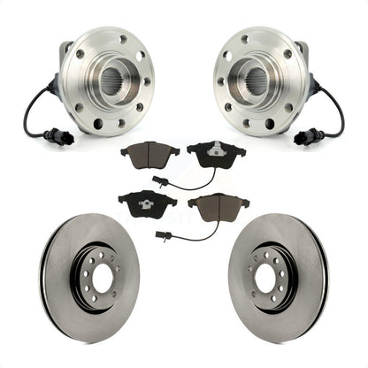 Hub Bearing Assembly Disc Brake Rotors And Ceramic Pads Front Kit For Saab 9-3X