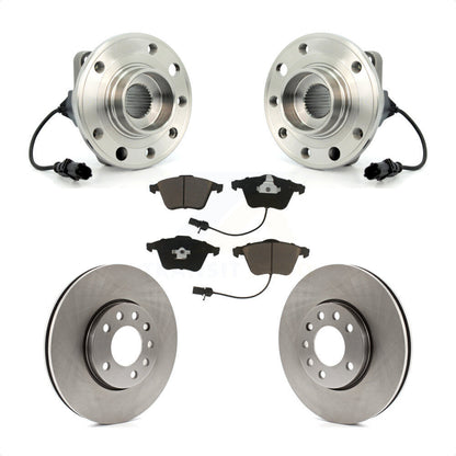 Hub Bearing Assembly Disc Brake Rotors And Ceramic Pads Front Kit For Saab 9-3X