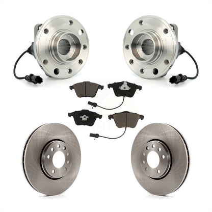Hub Bearing Assembly Disc Brake Rotors And Ceramic Pads Front Kit For Saab 9-3X