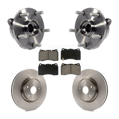 Hub Bearing Assembly Disc Brake Rotor & Pad Front Kit For Subaru Impreza WRX STI