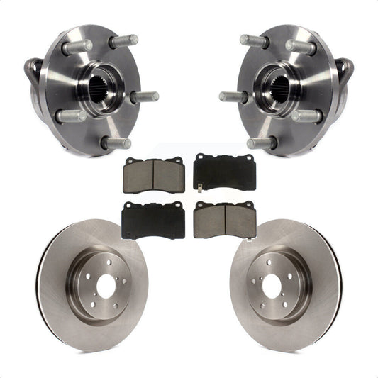 Hub Bearing Assembly Disc Brake Rotor & Pad Front Kit For Subaru Impreza WRX STI