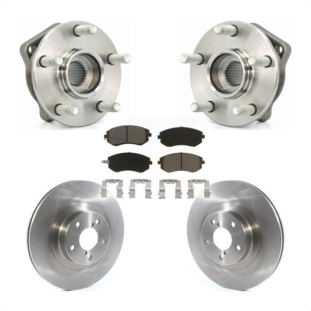 Hub Bearing Brake Rotor Pad Front Kit For Subaru Outback Impreza Legacy Forester