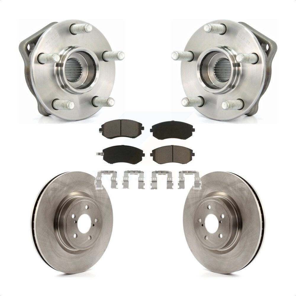 Hub Bearing Assembly Disc Brake Rotors And Pads Front Kit For Subaru Legacy