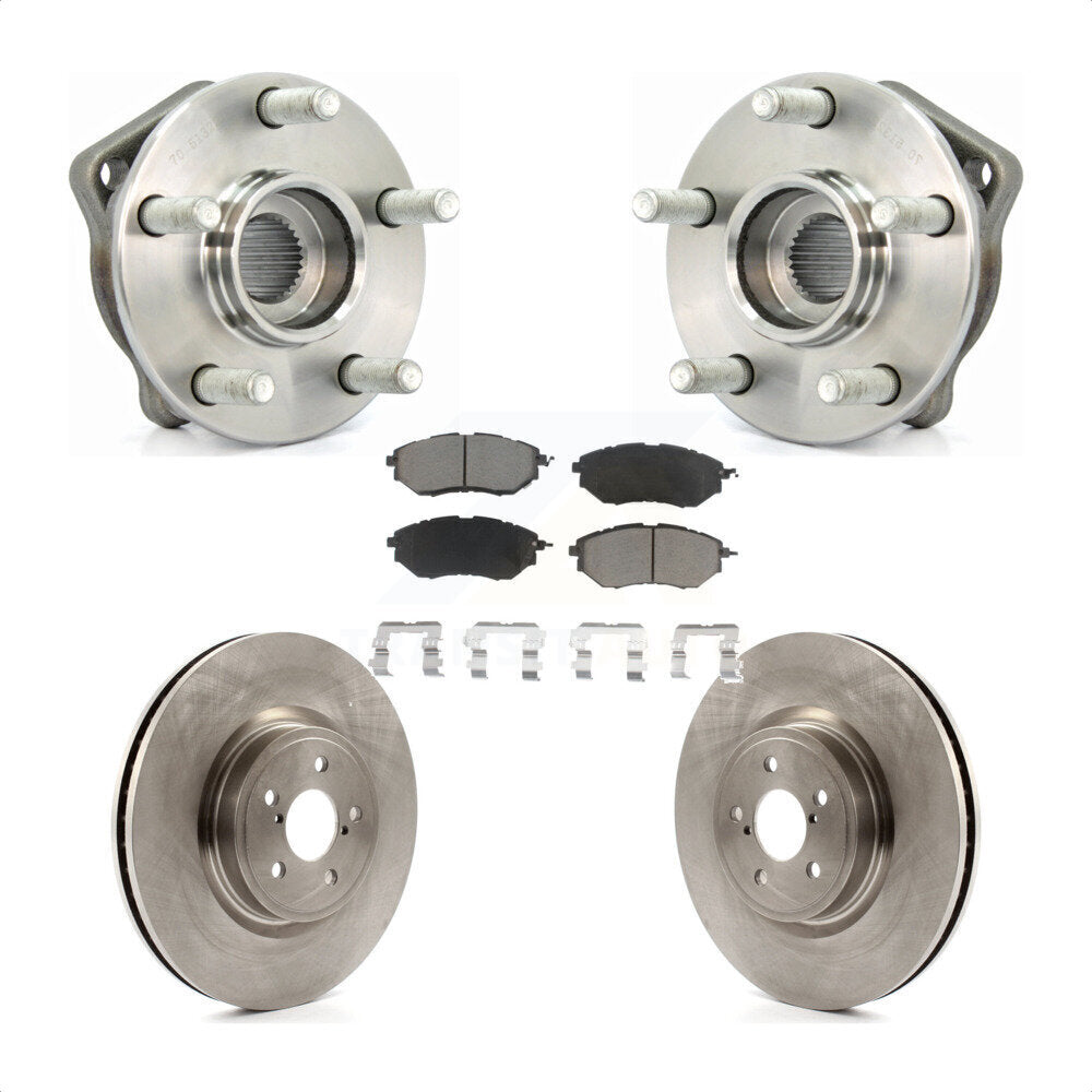 Hub Bearing Disc Brake Rotor & Pads Front Kit For Subaru Outback Legacy Forester