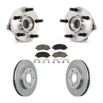 Hub Bearing Assembly Brake Rotor Pad Front Kit For 2009 Dodge Caliber R/T/SXT/SE