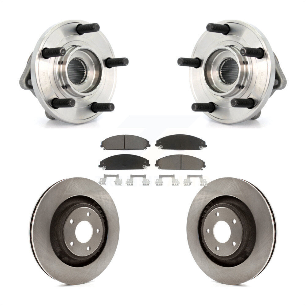 Hub Bearing Brake Rotor And Pad Front Kit For Chrysler 200 Dodge Avenger Caliber