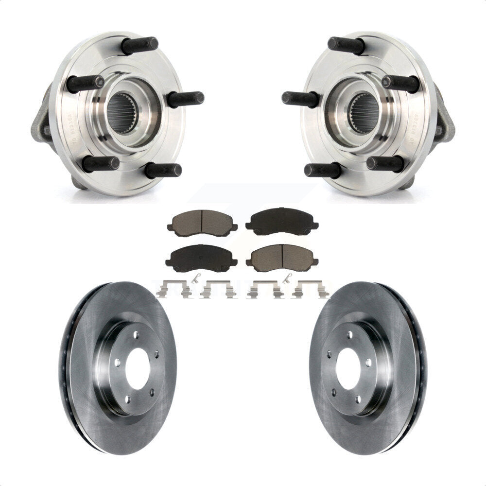 Hub Bearing Brake Rotor And Pad Front Kit For Chrysler 200 Dodge Avenger Sebring