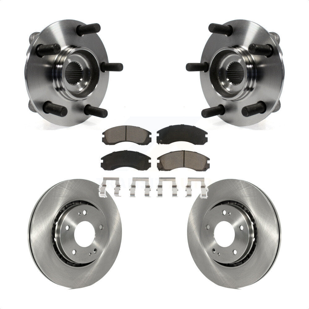 Hub Bearing Assembly Disc Brake Rotors And Pads Front Kit For Mitsubishi Lancer
