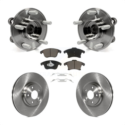 Hub Bearing Assembly Disc Brake Rotor Pads Front Kit For Ford Fusion Lincoln MKZ