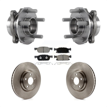 Hub Bearing Assembly Disc Brake Rotor And Pads Front Kit For Lincoln Continental