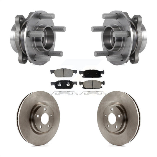 Hub Bearing Assembly Disc Brake Rotor And Pads Front Kit For Lincoln Continental