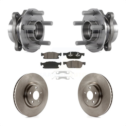 Hub Bearing Assembly Disc Brake Rotors And Ceramic Pads Front Kit For Ford Edge