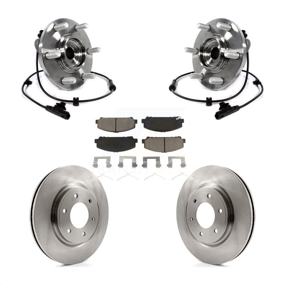 Hub Bearing Disc Brake Rotor Pads Front Kit For INFINITI QX80 Nissan Armada QX56
