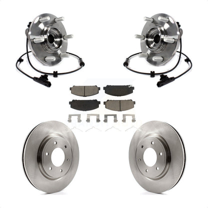 Hub Bearing Disc Brake Rotor Pads Front Kit For INFINITI QX80 Nissan Armada QX56