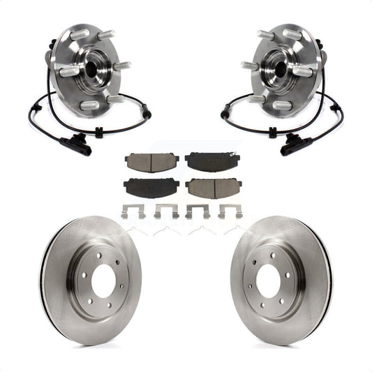 Hub Bearing Disc Brake Rotor Pads Front Kit For INFINITI QX80 Nissan Armada QX56