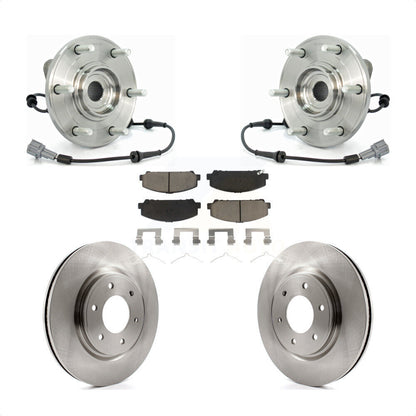 Hub Bearing Disc Brake Rotor Pad Front Kit For Nissan TITAN Armada INFINITI QX56