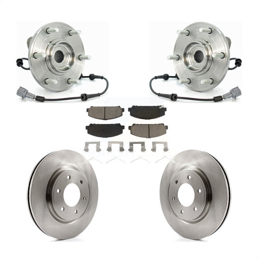 Hub Bearing Disc Brake Rotor Pad Front Kit For Nissan TITAN Armada INFINITI QX56