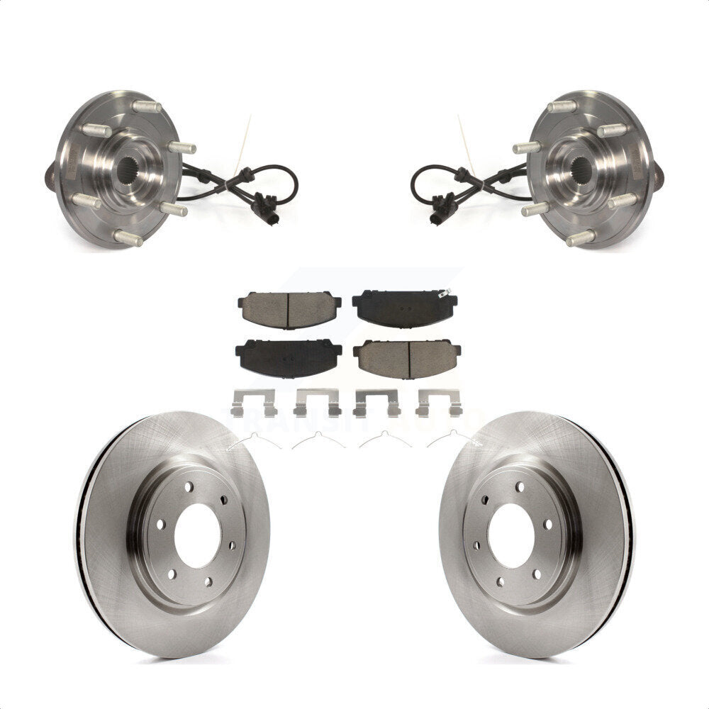 Hub Bearing Assembly Disc Brake Rotor And Pads Front Kit For Nissan TITAN Armada