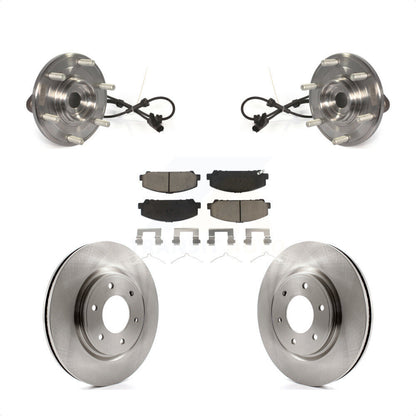 Hub Bearing Assembly Disc Brake Rotor And Pads Front Kit For Nissan TITAN Armada