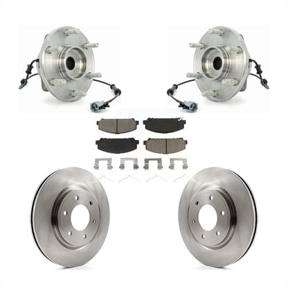 Hub Bearing Assembly Brake Rotor Pad Front Kit For 2007 INFINITI QX56 From 04 07
