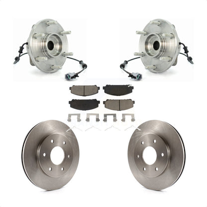 Hub Bearing Assembly Disc Brake Rotors And Pads Front Kit For INFINITI QX56
