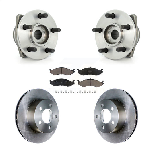Hub Bearing Brake Rotor Pads Front Kit For Jeep Wrangler Cherokee Grand Comanche