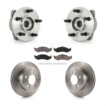 Hub Bearing Assembly Disc Brake Rotor & Pad Front Kit For Jeep Grand Wagoneer TJ