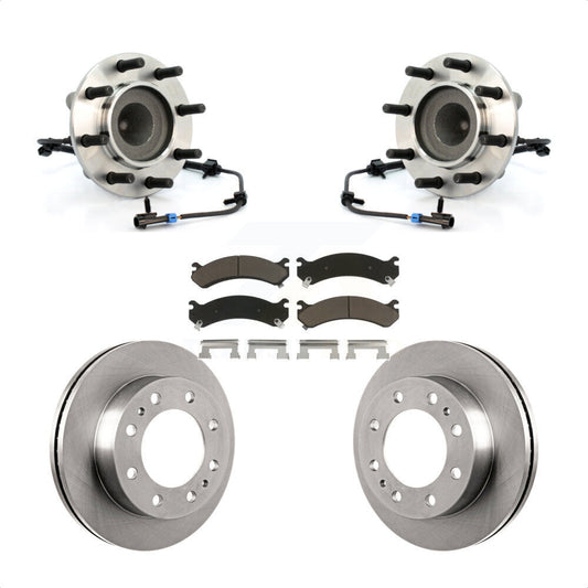 Hub Bearing Brake Rotor Pad Front Kit For Chevrolet Express 3500 GMC Savana 4500