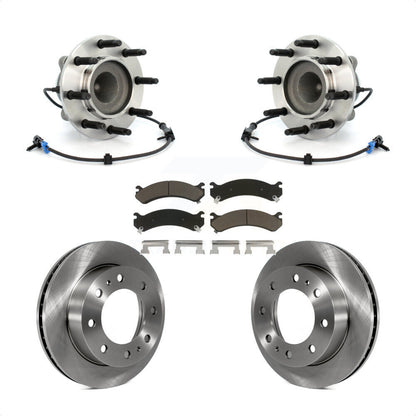 Hub Bearing Brake Rotor Pad Front Kit For Chevrolet GMC Express 2500 Savana 3500