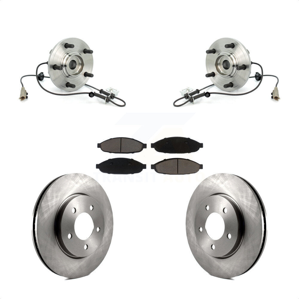 Hub Bearing Assembly Brake Rotor & Pad Front Kit For 2004-2006 Chrysler Pacifica