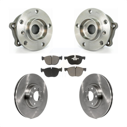 Hub Bearing Assembly Brake Rotor & Pads Front Kit For BMW X5 X6 M12 X 1.5 Thread