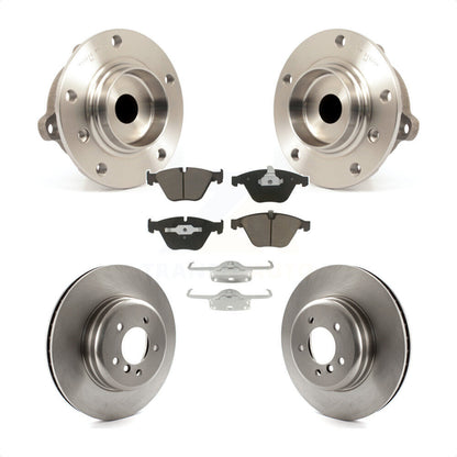 Hub Bearing Assembly Brake Rotor Pad Front Kit For BMW 650i 645Ci 550i 545i 535i