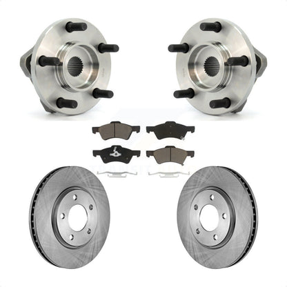 Hub Bearing Brake Rotor & Pads Front Kit For Dodge Grand Caravan Chrysler Town