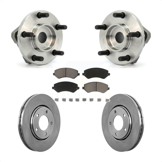 Hub Bearing Brake Rotor & Pads Front Kit For Dodge Caravan Grand Chrysler Town