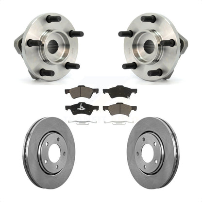 Hub Bearing Disc Brake Rotor & Pads Front Kit For Dodge Caravan Chrysler Voyager