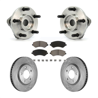 Hub Bearing Brake Rotor & Pad Front Kit For Dodge Grand Caravan Chrysler Voyager