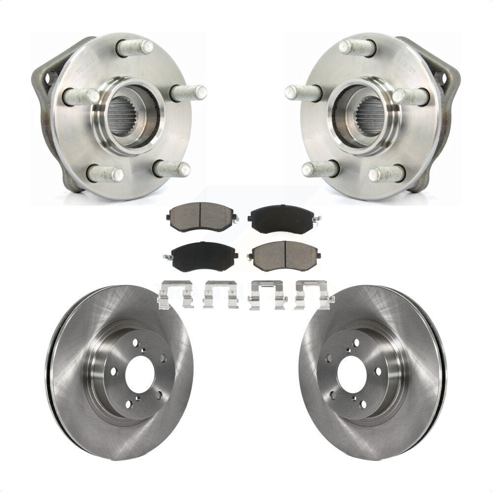 Hub Bearing Assembly Disc Brake Rotors And Pads Front Kit For Subaru Impreza
