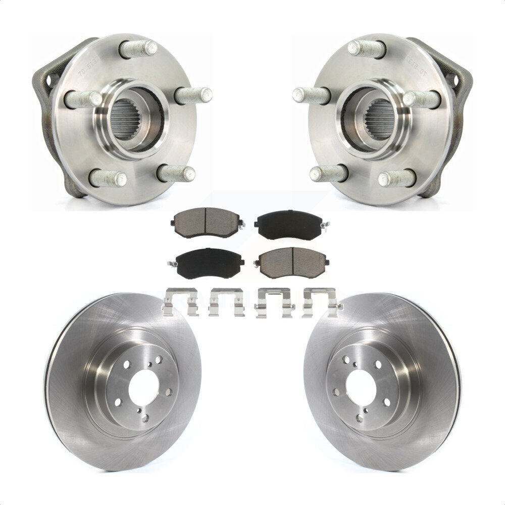 Hub Bearing Brake Rotor And Pad Front Kit For Subaru Impreza Forester Outback XV